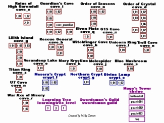 Caves/Crypts/Special locations map